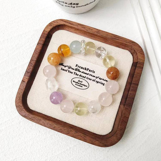 Honey Orchard: Pink & Orange Gemstone Manifestation Bracelet