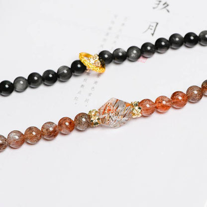 🖤✨ 【 Black Gold Super Portable Multi-Loop Bracelet 】 -- Dark Night Star River · Energy portable ✨🖤
