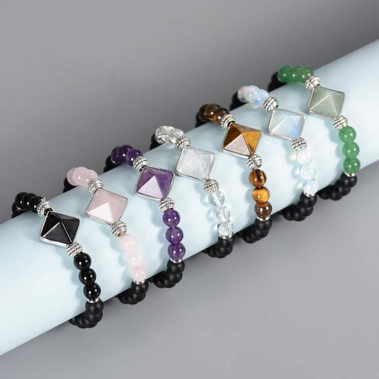Seven Stars Sanctuary · Pyramid Crystal Energy Matrix Bracelet: Geometric Power, Crystal Soul, Build your Energy Sanctuary