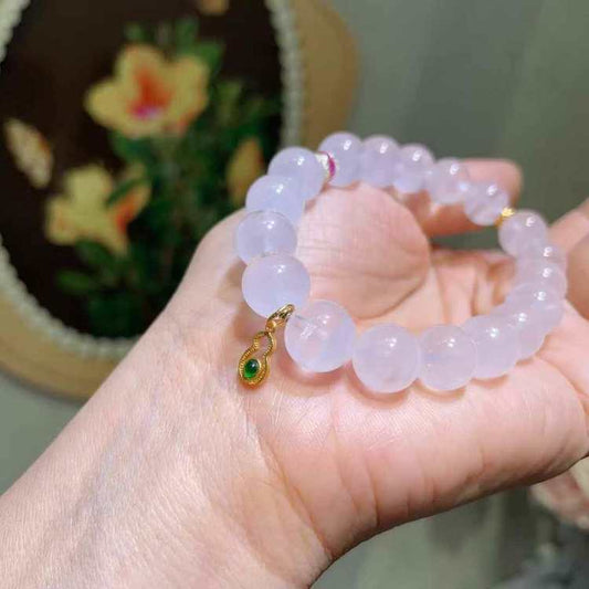 Cloud Atlas: Natural White Phantom Quartz Manifestation Bracelet