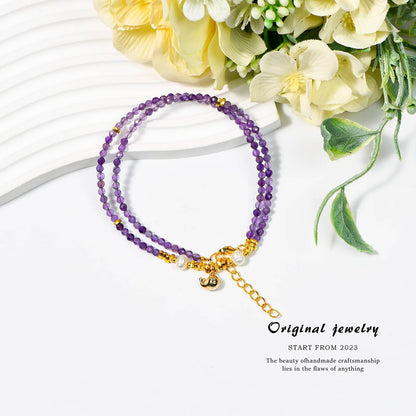 Secret Realm Enlightenment · Amethyst Faceted Alloy Series Collarbone Chain: Wisdom and Sharpness, Protective and Ever-present
