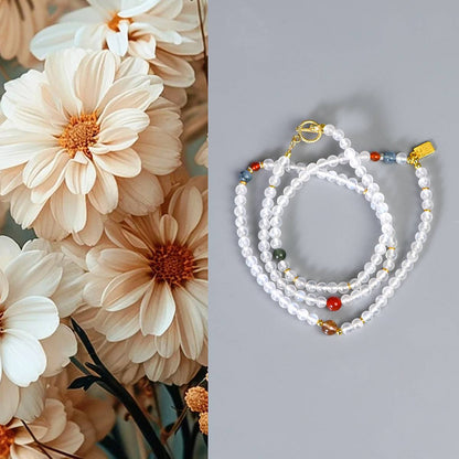 "Moon Tide" blue moonlight style necklace/bracelet dual use: quiet luxury multiple wear · energy follows shape