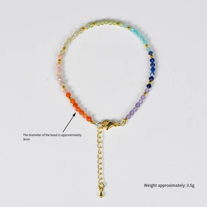 The Key of Light · Life Light Column: Faceted Crystal Seven-Chakra Bracelet with full-frequency Energy Precise activation