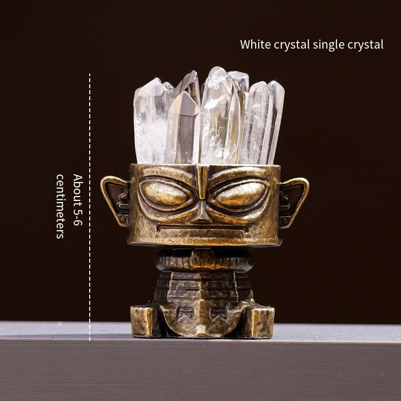🌟 [Sanxingdui × Natural Crystal · Energy Cultural and Creative Diffuser Stone] - A mysterious dialogue between ancient Shu civilization and modern energy