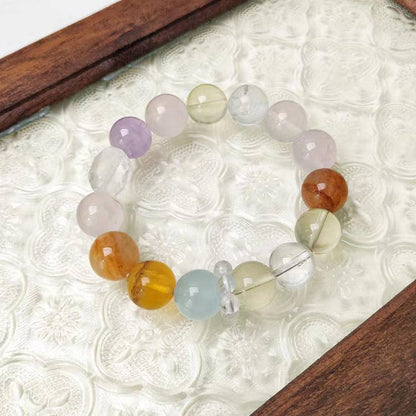 Honey Orchard: Pink & Orange Gemstone Manifestation Bracelet