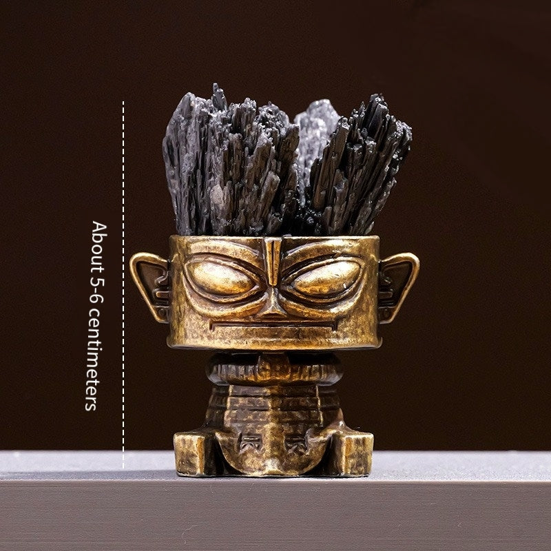 🌟 [Sanxingdui × Natural Crystal · Energy Cultural and Creative Diffuser Stone] - A mysterious dialogue between ancient Shu civilization and modern energy