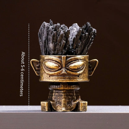 🌟 [Sanxingdui × Natural Crystal · Energy Cultural and Creative Diffuser Stone] - A mysterious dialogue between ancient Shu civilization and modern energy