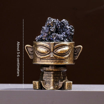🌟 [Sanxingdui × Natural Crystal · Energy Cultural and Creative Diffuser Stone] - A mysterious dialogue between ancient Shu civilization and modern energy