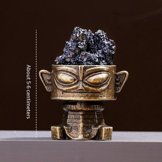 🌟 [Sanxingdui × Natural Crystal · Energy Cultural and Creative Diffuser Stone] - A mysterious dialogue between ancient Shu civilization and modern energy