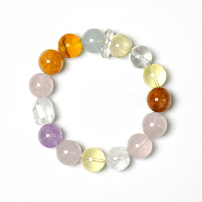Honey Orchard: Pink & Orange Gemstone Manifestation Bracelet