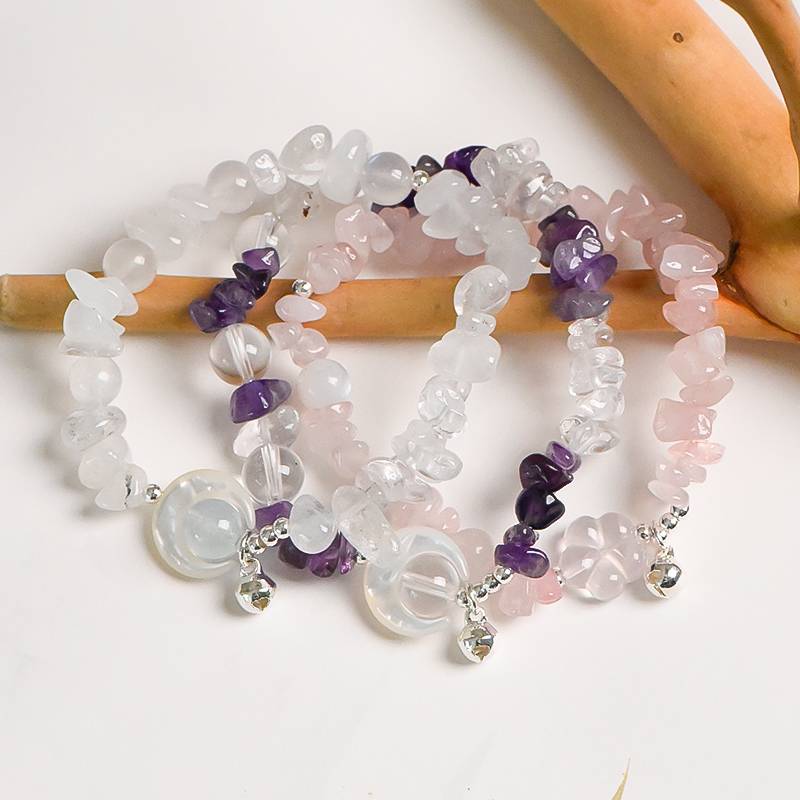 Crystal Whispers: Among Moon & Blossoms