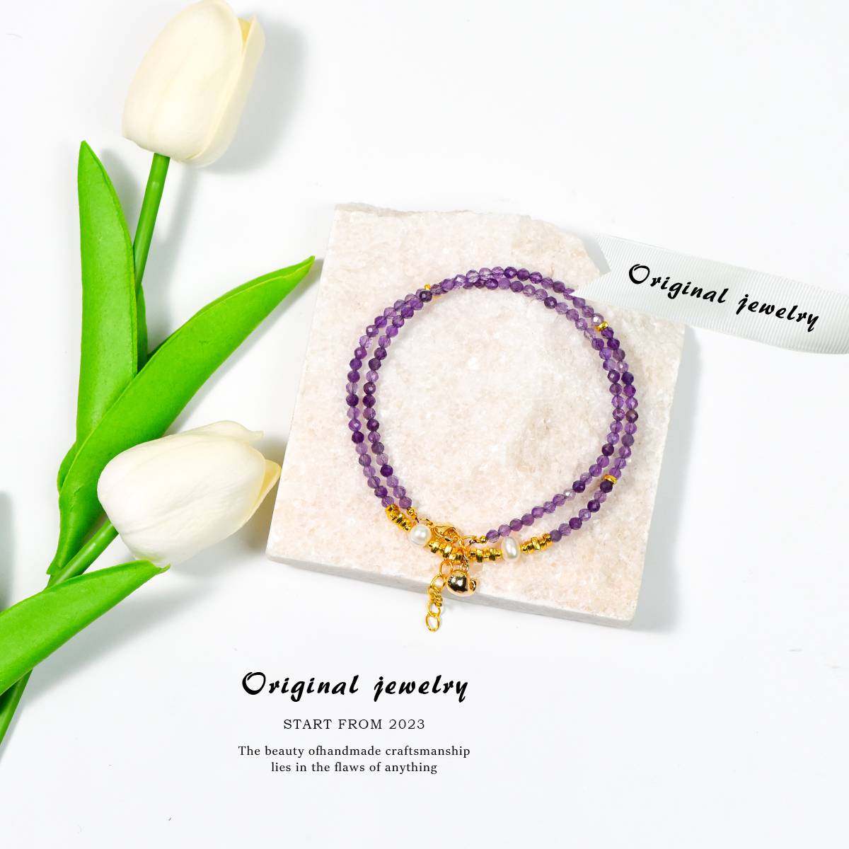 Secret Realm Enlightenment · Amethyst Faceted Alloy Series Collarbone Chain: Wisdom and Sharpness, Protective and Ever-present