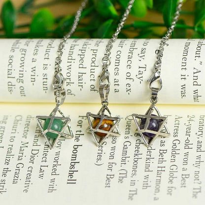 Inverse Hexagram: Merkaba Hollow Pendant