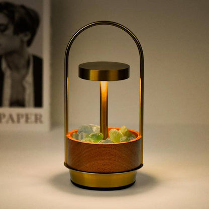 Lumen Aura: Natural Crystal Aroma Lamp